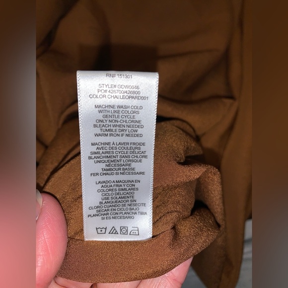 Good American cowl neck drape Leopard Print Satin Slip Dress Spaghetti straps 2 - Picture 9 of 9